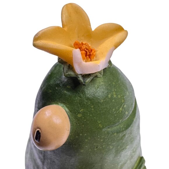 Zucchini Frog Enesco Home Grown Pickle Cucumber Figurine 4009281 Seagull 2007 - Picture 4 of 12